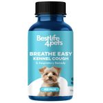 BestLife4Pets Breathe Easy Respiratory Support for Dog - All-Natural All-in-One Pet Supply for Natural Relief for Kennel Cough, Runny Nose, Sneezing and Sinus Congestion - Easy to Use Pills