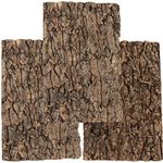 Totority Cork Terrarium Background, 3Pcs Cork Tile Background Decorative Tree Bark Adornment Reptile Climbing Plaything for Gecko Lizard Tortoise Frog