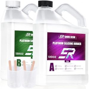 SHORE RESIN Silicone Mold Making Kit 50 kg, Platinum Cure 15A, 1:1, 4H Cure