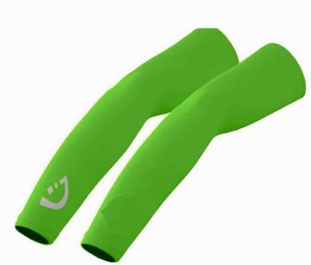 Deckra Arm Sleeves UV Protection Breathable Stretchy Armwarmers Cycling Running Driving Basketball Soccer Sleeves (Forest Green, Large/XL)
