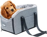 Dog Console Car Seat - Travel Bed Dog Seat,Comfortable Pet Booster Seat Bed, with Adjustable Straps,Suitable for Most Car Interactive Pet Seat