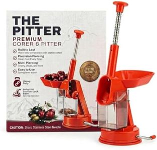 BakeBarn Cherry Pitter, Olive Stoner, Stainless Steel Plunger, Suction Base