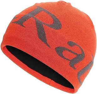 Rab Logo Beanie Lightweight Knitted Hat for Skiing & Everyday Use - Firecracker/Graphene - One Size