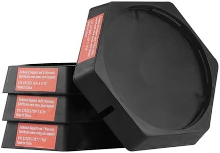 VEVOR RV Leveling Pads, 9 Inch Round Landing Feet, Permanent Attached Jack Stabilizers, Rubber Jack Pads, 2267.96kg Capacity per RV Jack Pad, 5th Wheels, Travel Trailers, Class A/C Motorhomes (4-Pack)