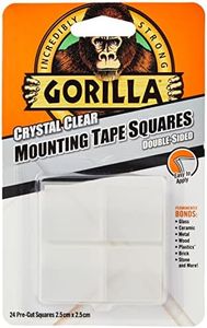 Gorilla Mounting Tape Squares Crystal Clear (1 Pack)