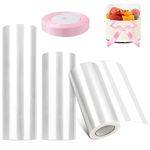 JTOOYS Cake Collars Set, 8/10/15cm x 10m Clear Cake Strips Acetate Cake Roll Transparent Film Decorating Wrap for Cake Chocolate Mousse, JTOO-3332