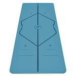 Liforme Travel Yoga mat – Free Yoga Bag, Patented Alignment System, Warrior-Like Grip, Non-Slip, Eco-Friendly and Biodegradable, Ultra-Lightweight and Sweat Resistant, Made with Natural Rubber – Blue