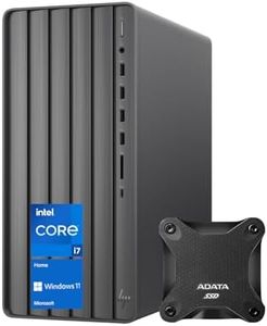 HP Newest Envy Intel i7 Tower Desktop, Intel i7-14700 (Beats Intel i9-12900), 32GB RAM, 1TB PCIe M.2 SSD, Wi-Fi 6, SD Card Reader, Windows 11 Home, Black, with External 512GB SSD Bundle