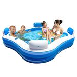 Family Size Large Paddling Lounge Pool for Adults and Kids, Swimming Pool Inflatable Pool, Kids Pool Raft Above Ground Pool