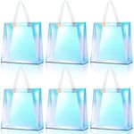 BBTO 6 Pcs Clear Tote Bag Stadium Approved Plastic Bag Hand Bag, Clear, Large