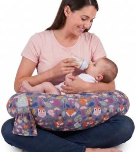LLCJYYCY Nursing Pillow, Breastfeeding Pillow with Safety Buckle - Upgraded Design for Breastfeeding & Bottle Feeding, Large Size for Tummy Time & Sitting Support, Breathable Washable Cover