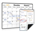 Homein Magnetic Dry Erase Calendar for Refrigerator 2 Pack 2024 Monthly and Weekly Planner Fridge Calendars Kitchen Organizer Large Organizing Whiteboard To Do List Meal Board for Family