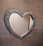 LARGE HEART SHAPE WALL MIRROR HOME DECOR LIVING ROOM WALL MIRROR HEART WALL MIRROR