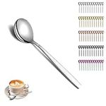 Berglander Teaspoons Set of 12, Shiny Stainless Steel Polished Tea Spoon Cutlery, Coffee Spoon, Small Dessert Spoon, Dishwasher Safe