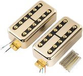 Artec TVFT Filtertron Style Alnico 5 Humbucker Electric Guitar Neck Bridge Pickup Set, Gold