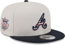 New Era 4th July 2024 9Fifty MLB Team Snapback Cap (UK, Alpha, One Size, Stone, Atlanta Braves)