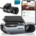 Dash Cam Front and Rear 4K Built in 5GHz WiFi, Dual Dash Cam Front 4K Rear 1080P Hidden Dash Camera for Cars, Free 64GB SD Card, Super Night Vision, Supercapacitor, Parking Mode, G-Sensor, USB C Port