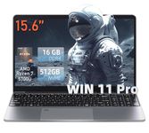 [Win 11/Office 2019] Svikou 15.6 inch AMD R7 5700U Powerful CPU, 16GB LPDDR4 RAM | 512GB NVMe SSD, 1920x1080 FHD Screen, 6000mAh/USB3.0/Backlit KB/Type-C/, Immersive and Fluid Experience (512GB)