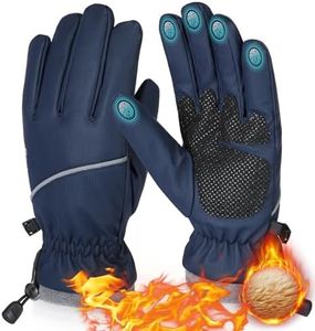 Rsebly Winter Gloves Waterproof Windproof for Mens Women, Thermal Warm Gloves for Cold Weather, Grip Snow for Touch Screen Skiing Cycling Running Driving Snowboarding Fishing Outdoor
