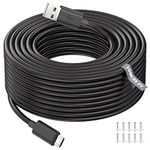 10M/33 FT Power Extension Cable for Blink Mini Blink100, Micro-USB Charging Power Cord for Wyze Indoor/Outdoor Security Camera 10 Nail Clips Power Cable for Wyze Cam V3 Yi Home Cam Kasa Nest Cam Black