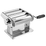 Marcato Pasta Machine, Pasta Maker, Pasta Roller for Handmade Fresh Pasta, Made in Italy, Chromed Steel, Adjustable Thickness Settings, for Lasagna, Fettuccine, Tagliolini. Model: Ampia 150