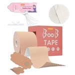 Solitude Boob Tape Kit - Breast Lift Tape & Strapless Dress Solution with 10 Nipple Pasties for Fashion with 36 Strips Multipurpose Invisible Double-Sided fashion Tape For Women Clothes