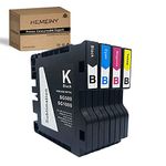 HEMEINY Sublimation Ink Cartridges Compatible with Sawgrass Virtuoso SG500 SG1000 Printer, 4 Colors (Black Cyan Magenta Yellow) (Version B)