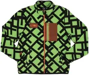 Bioworld Hunter X Hunter Gon Line Pattern Long Sleeve Zip-Up Green Fleece Jacket