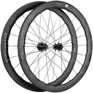 SUPERTEAN Carbon Fiber Road Bike Wheel 700C Disc Brake, 50mm Matte 28mm Width Tubeless with Ceramic Bearing Hub Support for 8/9/10/11 Speed, 21 Spokes
