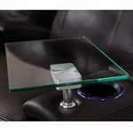 Octane Seating Glass Recliner Tray Table Swivel Base