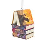 Hallmark Harry Potter Stacked Books With Wand Christmas Ornament, Harry Potter Decoration, Christmas Hanging Ornament, Gifts for Christmas