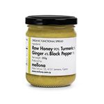 Mellona 100% Organic Functional Raw Honey "The Anti-Inflammatory", with Turmeric, Ginger & Black Pepper, 250g