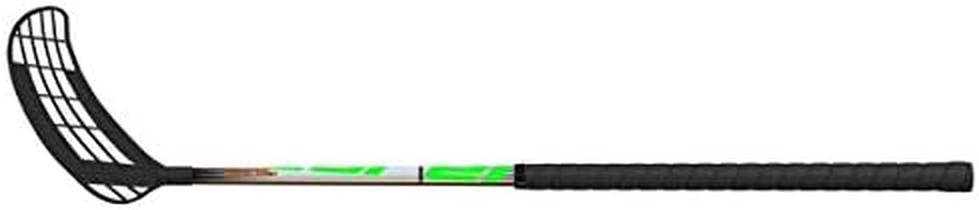 FloorballPlanet Score One Floorball Stick, 85 cm, Black. Straight Blade Stick from in 85 cm Shaft Length for Middle School Age Players.