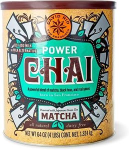 David Rio® Power Chai Matcha -Dose (vegan, 1814 g) - Belebende Mischung aus Matcha & Schwarzem Tee, vegan, mit Rohrzucker - Für Chai-Liebhaber - Matcha Chai Latte, Chai Tee Pulver - Made in USA
