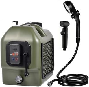 OYOOQO Portable Camp Shower 5-Gallon 8 Hours Battery Life Cordless Electric Rechargeable Food-Grade Water Tank for Camping Pressure Washer for Garden & Pet Cleaning