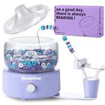 Goody King Clay Beads Spinner for Bracelet Making Kit - Bead Spinner Needles Included, Easy Friendship Bracelet Making, Bracelet Kit Essentials (Purple)