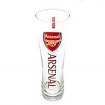 Arsenal FC Official Football Gift Tall Beer Glass - A Great Christmas / Birthday Gift Idea For Men And Boys