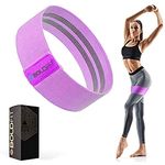 Boldfit Fabric Resistance Band - Loop Hip Band for Women & Men for Hip, Legs, Stretching, Toning Workout. Mini Loop Booty Bands for Glutes, Squats Exercise Usable in-Home & Gym. (Purple (Heavy))