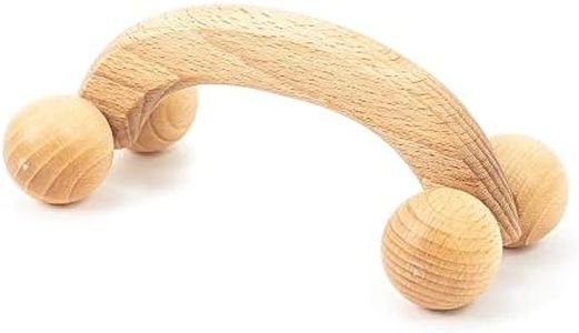 Tuuli Accessories Back Massage Muscle Roller Tool Massager for Neck Shoulder Arms Legs Body Wooden Balls 7 x 3 inches