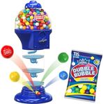 PlayO 18" Big Spiral Gumball Machine Toy - includes Aprox 113 Gum Balls - Kids Dubble Bubble Twirling Style Candy Dispenser - Birthday Parties, Novelties, Party Favors and Supplies