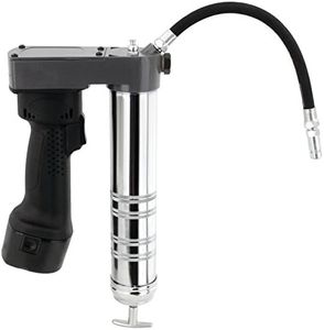 BLUREA Akku Fettpresse 12V 400 bar, für alle 400g Fettkartuschen, M10 Gewinde, Entlüftungsventil, im handlichen Kunststoff Koffer mit 1,5A Ladegerät und zwei 12V Akkus