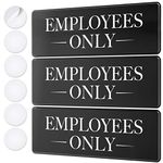 ASSUREDS SIGNS Employees Only Sign Kit - 3 Pack - 3" X 9" - Ideal Employee / Staff Only Signs for Office, Business, Kitchen or Restroom Door - Ensures Public Do Not Enter Restricted Areas - Private Access / Authorized Personnel Only