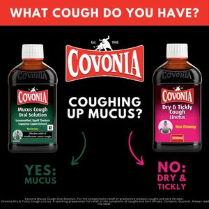 Covonia Mucus Cough Solution, 300ml – Expectorant Syrup