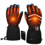 Heated Gloves for Men Women: 7.4V-6000mAh Rechargeable Battery Powered Heating Gloves, Triple Waterproofing Intelligent Heat Locking Internal Heat Circulation