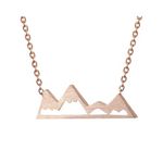 Tiny Snowy Mountain Range Pendant Necklace (Rose Gold Tone) Miss Fit Boutique