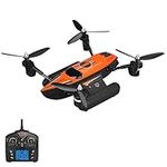 2.4G Rc Plane 6-Axis Gyro Air-Ground-Water RC Quadcopter Headless Mode One Key Off/Return RTF RC Helicopter with Lights RC Drone RC Aircraft (Sea. Land. Air. Three Flight Modes)