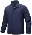 TACVASEN Men's Military Tactical Jackets Windproof Fleece Liner SoftShell Coats Navy, XL