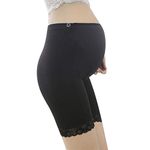 Pregnancy Shorts Adjustable Maternity Shorts Over Bump Women Plus Size Underskirt Shorts High Elastic Belly Support Cotton Leggings Knickers Soft Comfortable High Waist Safety Shorts with Pockets