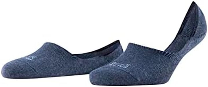 FALKE Women's Step High Cut No Show Socks, Sustainable Cotton, Blue (Navy Melange 6127), 8-9, 1 Pair