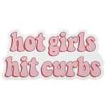 Mabor Funny Car Stickers Hot Girls Hit Curbs Bumper Stickers for Cars Vinyl Waterproof Car Stickers for Women Girls Pink Car Decals Stickers for Trucks Automotive Window Laptop Suitcase